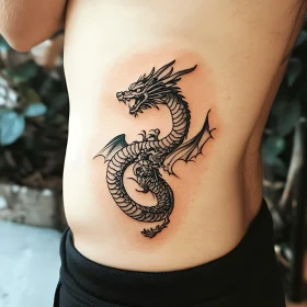 Detailed Mythical Dragon Tattoo