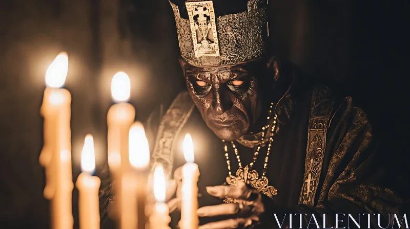 Ornate Figure in Candle Lit Setting