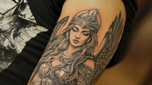 Mythological Valkyrie Tattoo Art