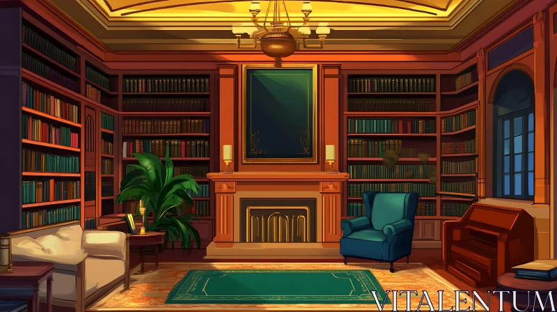 Classic Library Interior