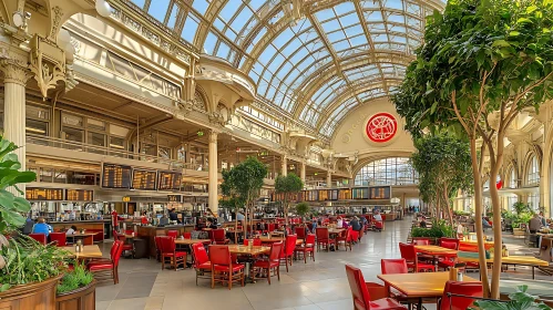 Indoor Restaurant with Tables and Chairs