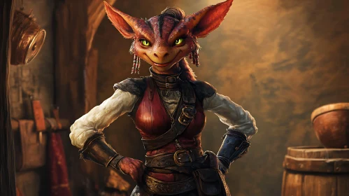 Fantasy Kobold Woman with Attitude