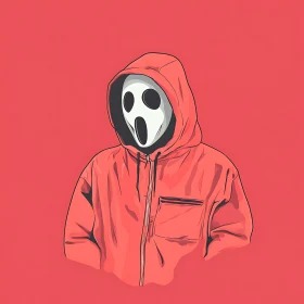 Ghostface Inspired Minimalist Horror Art