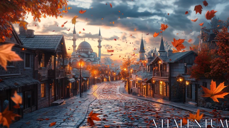 Falling Leaves in the City
