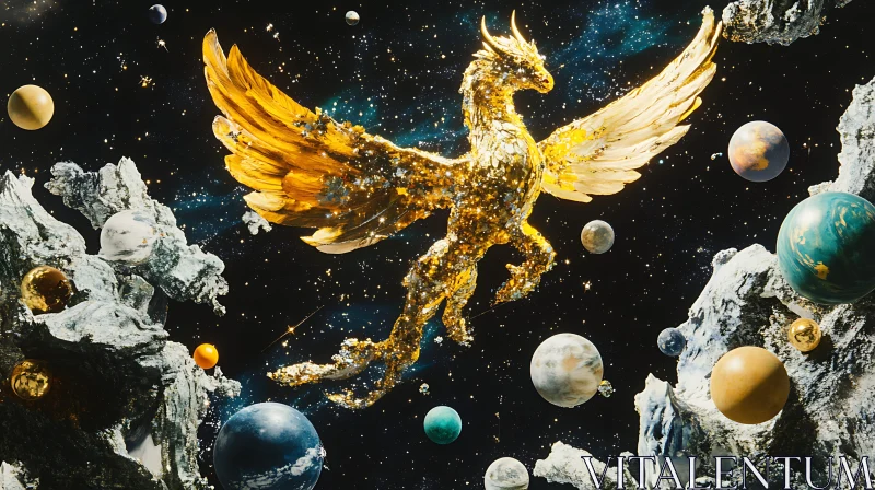 Celestial Dragon Among Planets