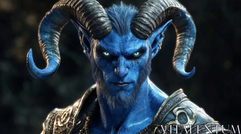 Blue Demon with Horns