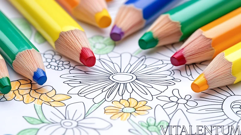 Creative Coloring with Vibrant Pencils