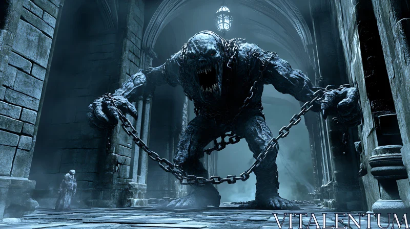 Menacing Monster with Chains