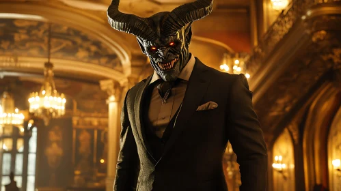 Horned Demon in Formal Attire