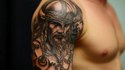 Detailed Viking Tattoo Art