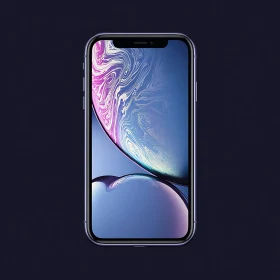 Mobile Phone with Swirling Color Pattern