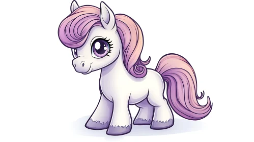 Whimsical Pony Cartoon