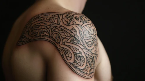 Celtic Pattern Shoulder Tattoo Art