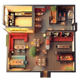Top-Down Restaurant Layout Visualization