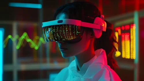 Woman in VR Headset
