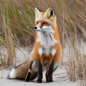 Fox in the Grasses