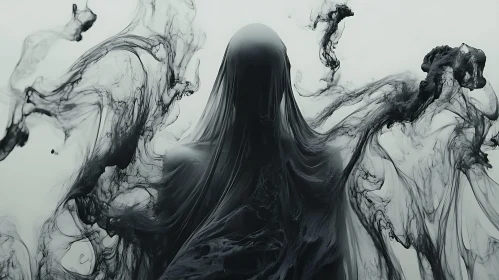 Dark Abstract Figure in Ink