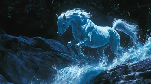 Mystical Horse in Water