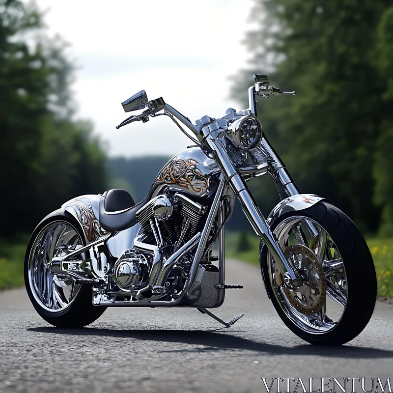 Motorcycle on a Road