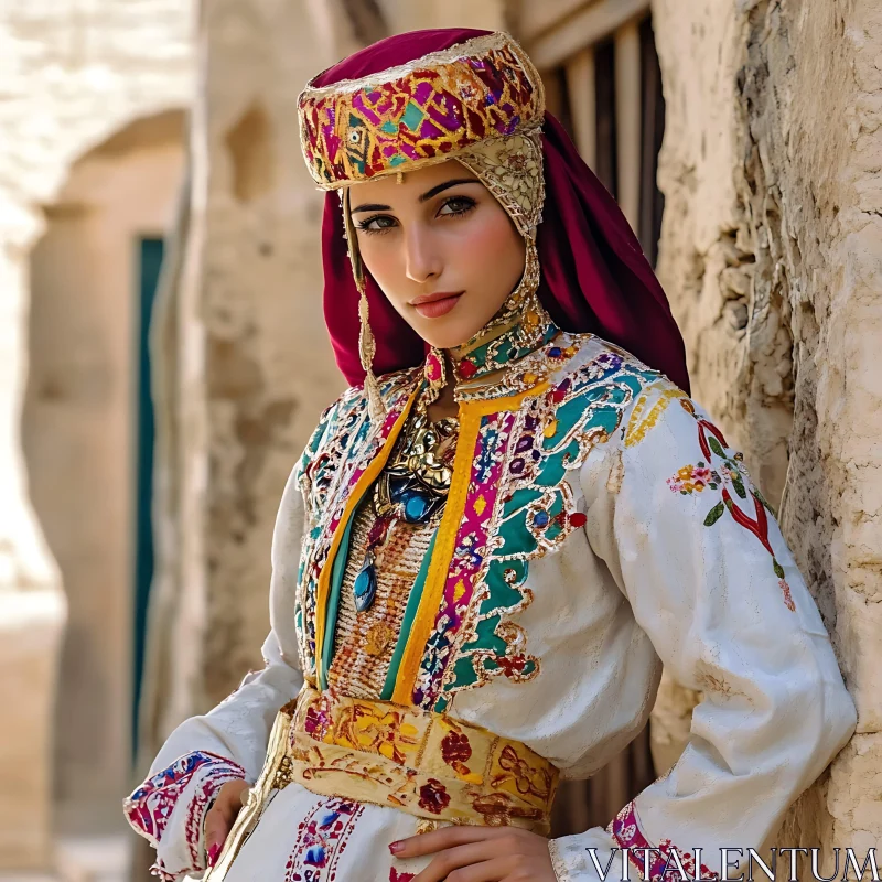 Omani Woman Portrait in Traditional Attire