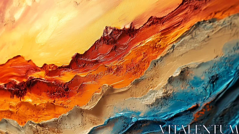 AI ART Colorful Abstract Art of a Landscape