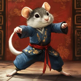 Martial Arts Mouse Character