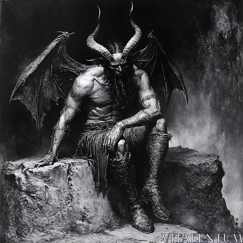 AI ART Winged Demon Gothic Art