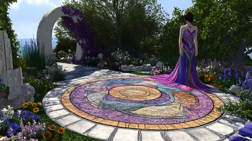 Lady in Garden
