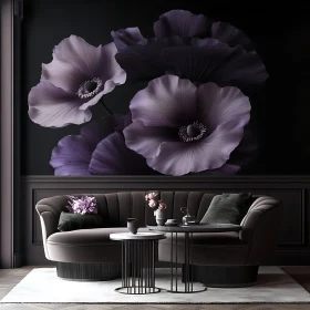 Purple Floral Interior