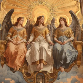 Three Angels on a Throne