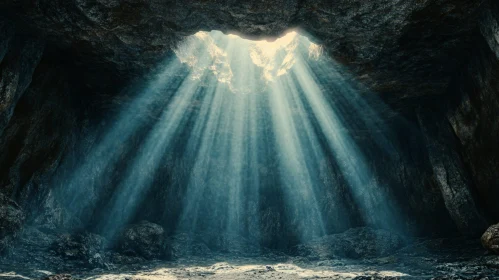 Mystical Sunlit Cave