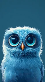 Charming Blue Owl Portrait