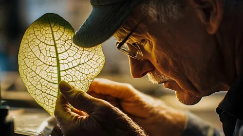 Detailed Leaf Inspection Man