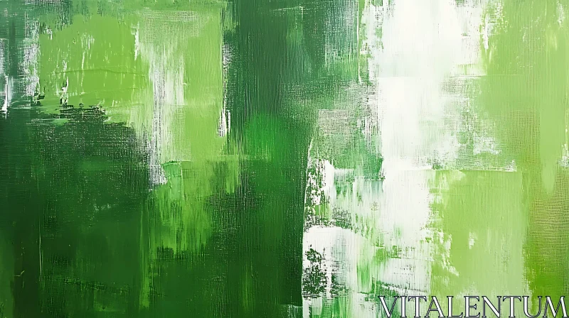 AI ART Textured Green Abstract Art