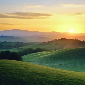 Golden Sunrise Landscape