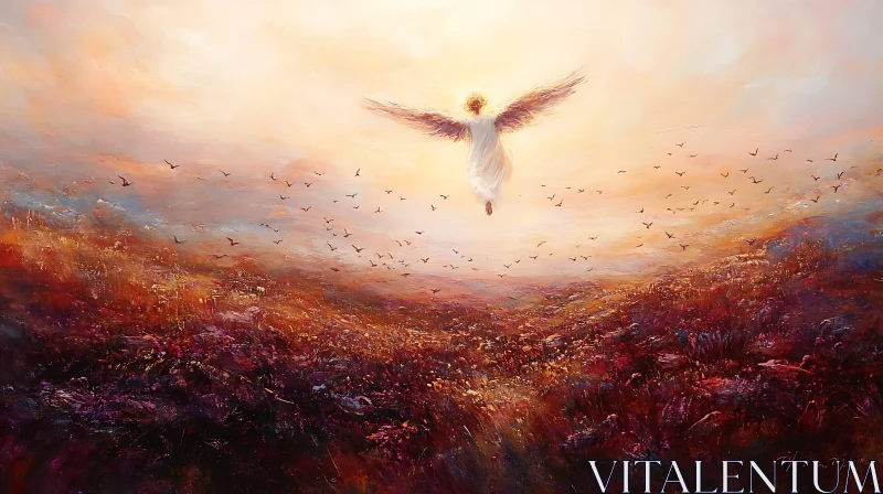 AI ART Celestial Being in Flight Artwork