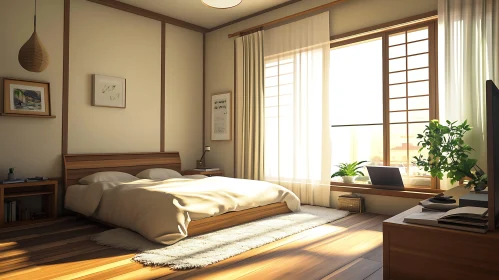 Peaceful Bedroom with Natural Light