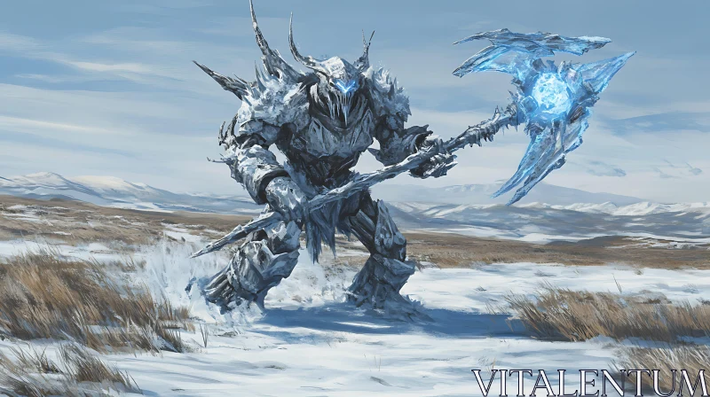 AI ART Icy Guardian of the Snowy Plains