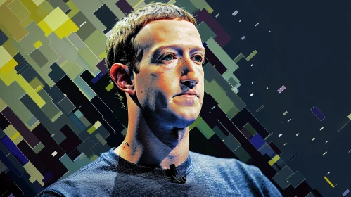 Modern Abstract Art of Mark Zuckerberg