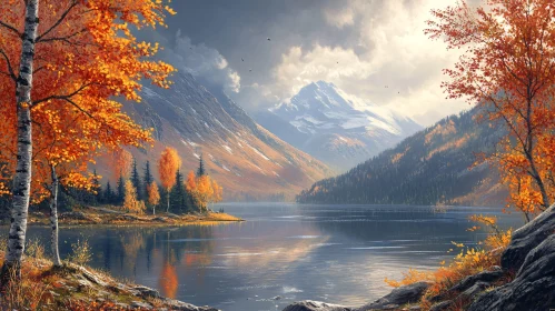 Tranquil Autumn Lakeside Scene