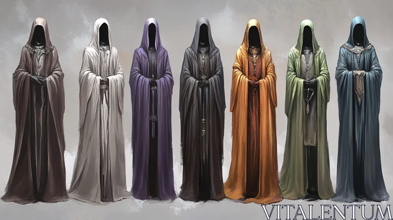 AI ART Mysterious Robed Figures