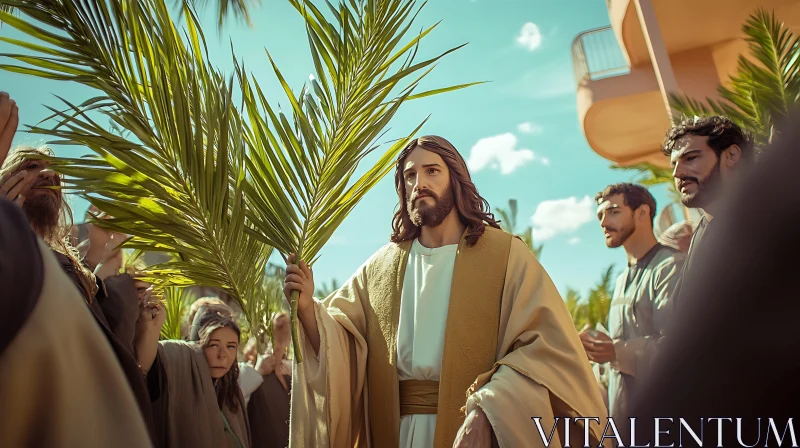 Palm Sunday Procession AI Image