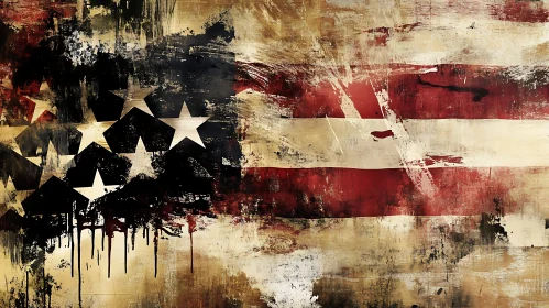 Distressed Patriotic Flag Art