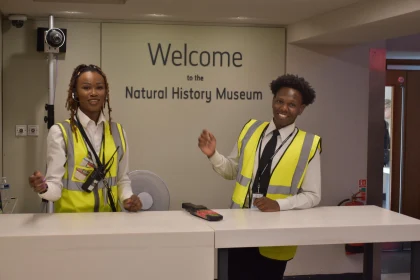 Museum Staff Greeting Visitors