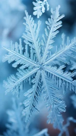 Close-up Snowflake Image in Ethereal Symbolism Style