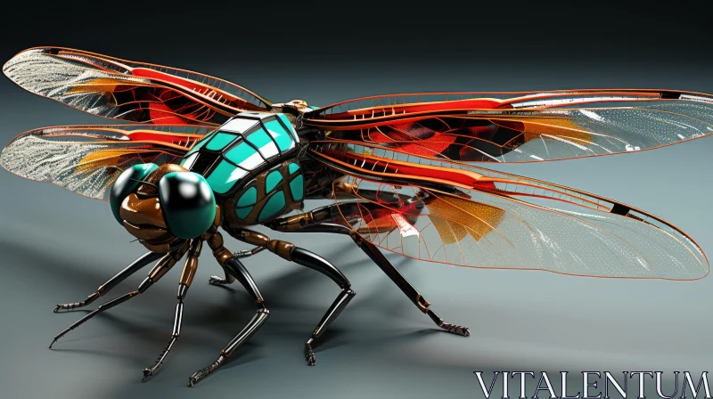Robotic Insect with Precisionist Design - A Study in Futurism AI Image