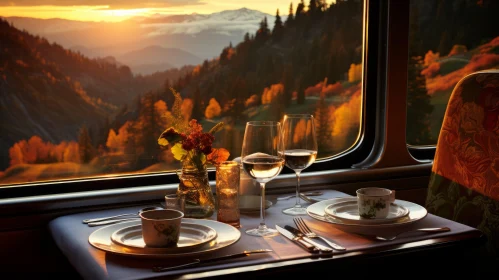 Romantic Landscape Vistas: Views from a Train Window