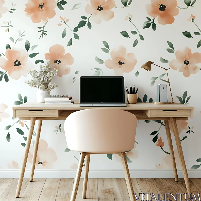 AI ART Blossom Workspace Interior