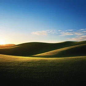 Green Field Under Blue Sky