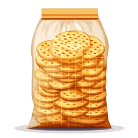 Stacked Cookies in Clear Packaging